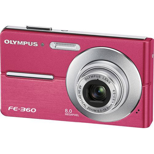 Olympus FE-360 8MP Digital Camera (Pink) Camera Wholesalers