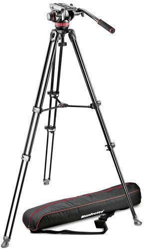 Manfrotto Professional Fluid Video System with Aluminum Legs and Mid Spreader