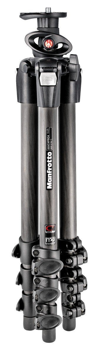 Manfrotto 055CXPRO4 Carbon Fiber 4 Section Tripod with Q90 Column and Magnesium Castings (Black)
