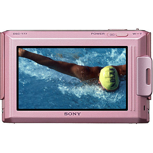 Sony Cyber-shot DSC-T77 Digital Camera with Carl Zeiss 4x Optical Zoom Lens  (Pink)