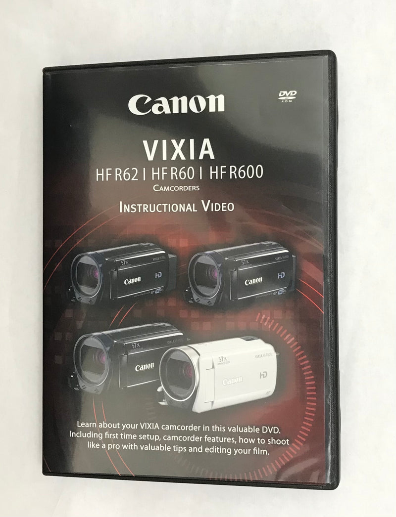 Canon Vixia HF R62, HF R60, HF R600 Camcorders Instructional DVD Video