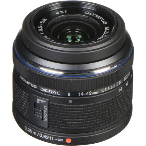 Olympus M.Zuiko Digital 14-42mm f/3.5-5.6 II R Lens (Black)