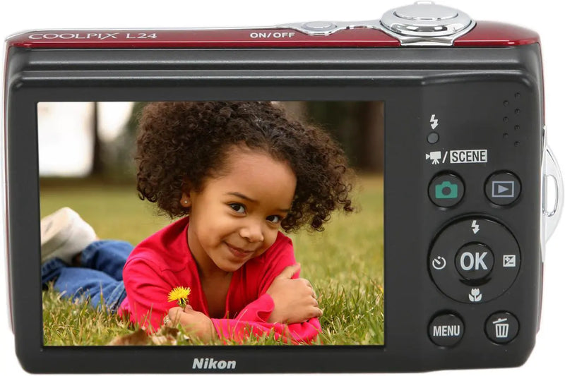 Nikon Coolpix L24 Digital Camera - Red