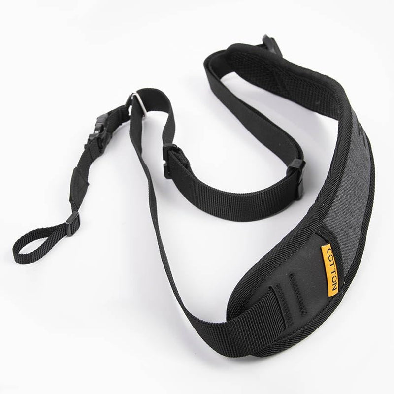 Cotton Carrier Slingbelt with Tether for One Camera. Camera Harness for Hiking and Traveling for Hands-Free Carrying