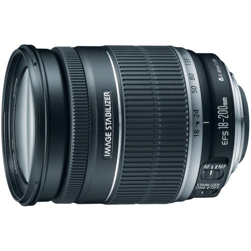 Canon EF-S 18-200mm f/3.5-5.6 IS Standard Zoom Lens for Canon DSLR Cameras White Box