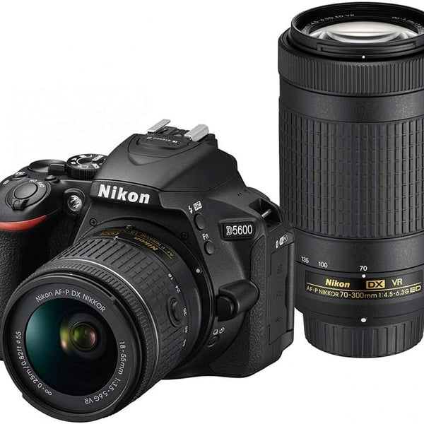 Nikon ニコンD5600 18-55mm + 70-300mm VR Kit Nikon D5600 Camera with DX NIKKOR 18-55mm VR and 70-300mm DX Lens