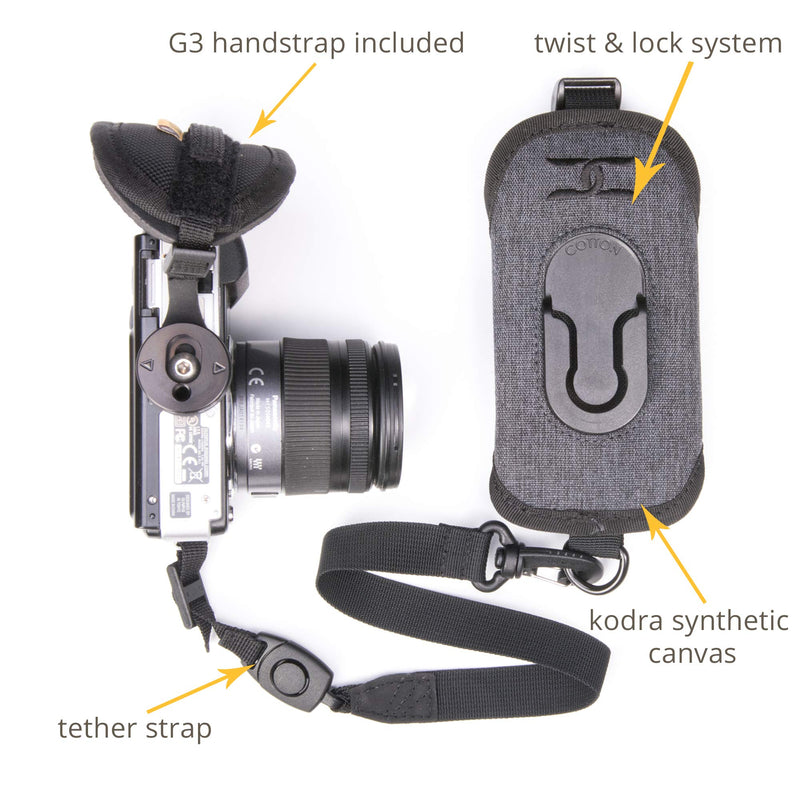 Cotton Carrier CCS G3 Camera Harness System for One Camera, Grey, CCS G3 Strapshot