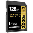 Lexar 128GB Professional 2000x UHS-II SDXC Memory Card Gold Series - Open box