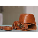 Camson PU Leather Case for Sony A6000's Series Camera - Light Brown