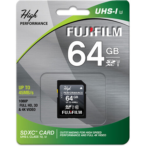 FUJIFILM 64GB High Performance UHS-I SDXC Memory Card | Camera