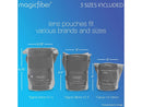 MagicFiber Microfiber Camera Lens Pouches (3 Pack) Ultra Soft Bags with Built-in Cloth for Cleaning and Storing Camera Lenses