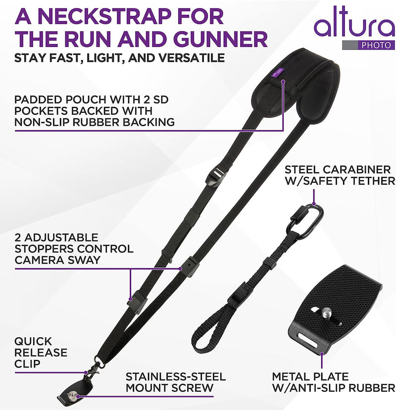Altura Photo Camera Neck Strap w. Quick Release & Safety Tether