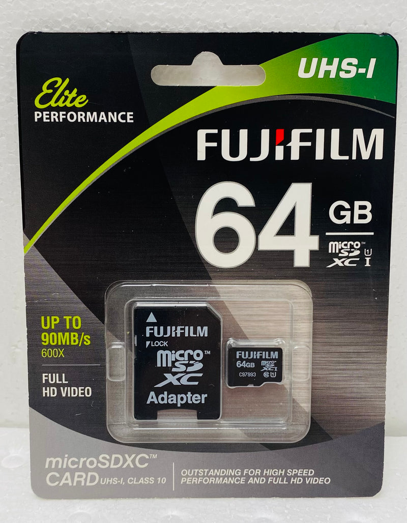 Fujifilm 64GB Elite Performance microSDXC Card with Adapter