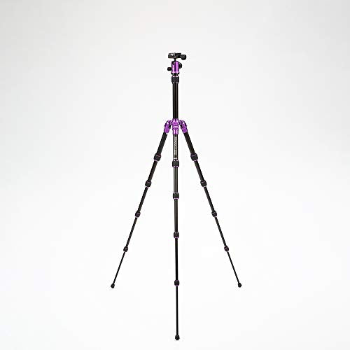 MeFOTO Backpacker Lightweight Aluminum Travel Tripod Kit w/Case, Twist Locks, Double Action Ballhead w/Arca Swiss Plate for Mirrorless/DSLR Sony Nikon Canon Fuji