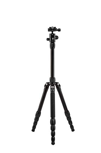 MeFOTO Backpacker Lightweight Aluminum Travel Tripod Kit w/Case, Twist Locks, Double Action Ballhead w/Arca Swiss Plate for Mirrorless/DSLR Sony Nikon Canon Fuji