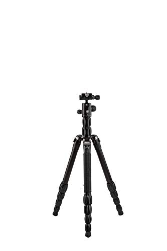 MeFOTO Backpacker Lightweight Aluminum Travel Tripod Kit w/Case, Twist Locks, Double Action Ballhead w/Arca Swiss Plate for Mirrorless/DSLR Sony Nikon Canon Fuji