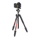 Manfrotto Element MII 4-Section Aluminum Travel Tripod with Ball Head (Red)