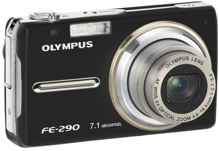 Olympus Stylus FE-290 7MP Digital Camera with 4x Wide Angle Optical Zoom (Black)-Camera Wholesalers