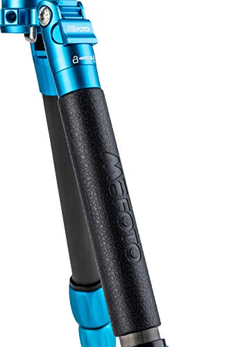 MeFOTO Backpacker Lightweight Aluminum Travel Tripod Kit w/Case, Twist Locks, Double Action Ballhead w/Arca Swiss Plate for Mirrorless/DSLR Sony Nikon Canon Fuji