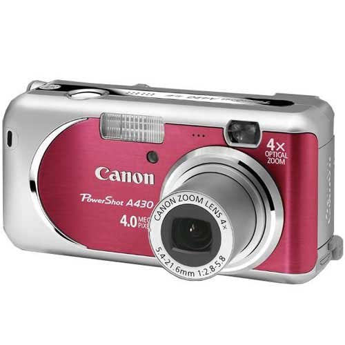 Canon PowerShot A430 4MP Digital Camera with 4x Optical Zoom (Red)