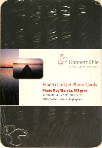 Hahnemühle Photo Rag Baryta FineArt Photo Cards (4 x 6", 30 Cards)