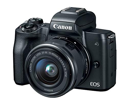 Canon EOS M50 Mirrorless Digital Vlogging Camera with EF-M15-45mm lens and EF-M 55-200mm lenses with 4K Video and Touch LCD Screen, Black