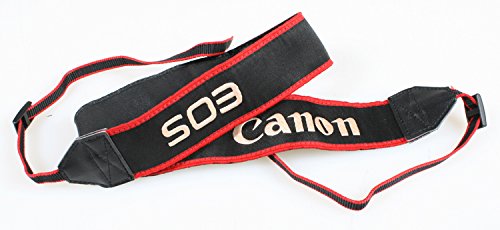 CANON STRAP EOS BLACK RED AND WHITE