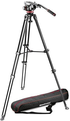 Manfrotto 502AH Video Head & MT055XPRO3 Aluminum Tripod Kit