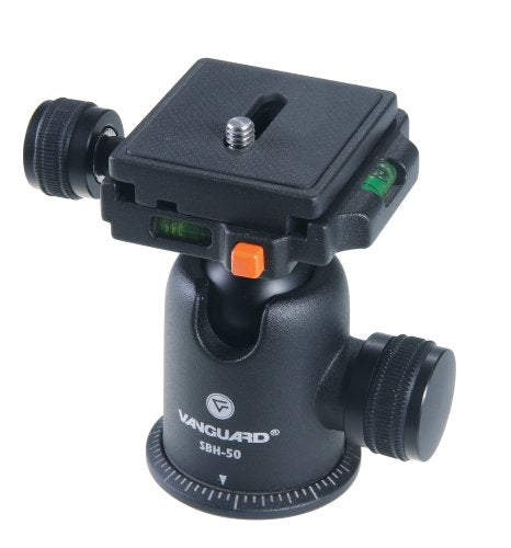 Vanguard SBH-50 Compact Magnesium Alloy Ballhead with Two Onboard Bubble Levels