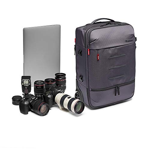 Manfrotto Manhattan Runner-50 Camera Roller Bag for Compact and Reflex Cameras, Multiuse, for Carrying Cameras and Accessories, in Water-Repellent Material, with PC and Tablet Compartment