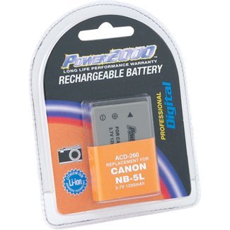 Power2000 ACD-260 Rechargeable Battery for Canon NB-5L