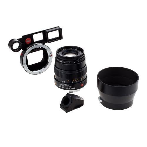 Leica 90 mm/ f4 Macro-Elmar set w/Macro Adapter & Angle VF Black