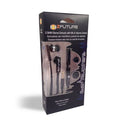 ZFUTURE Ear-Rupters, Flat Wire-tagle Free, Ear Buds, with Mic, Volume Control, Music Control, 3 Sets of Ear Gels