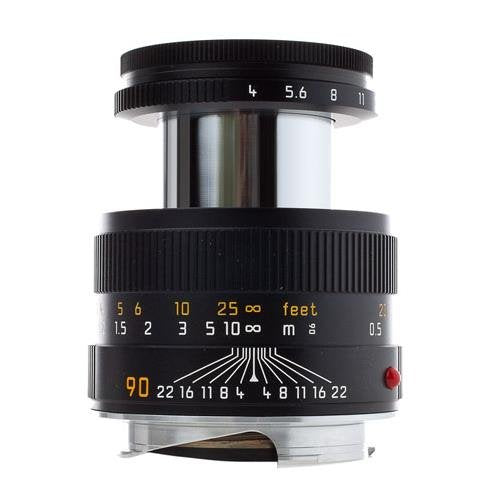 Leica 90 mm/ f4 Macro-Elmar set w/Macro Adapter & Angle VF Black