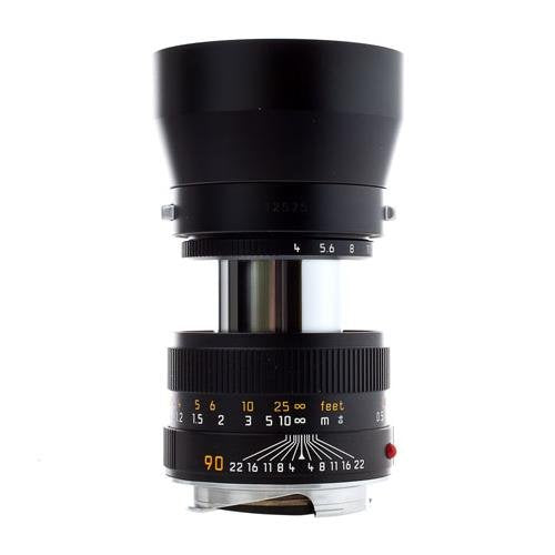 Leica 90 mm/ f4 Macro-Elmar set w/Macro Adapter & Angle VF Black