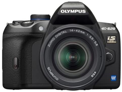 Olympus Evolt E620 12.3MP DSLR with IS, 2.7-inch Swivel LCD with 14-42mm f/3.5-5.6 and and 40-150mm f/4.0-5.6 ED Zuiko Lenses-Camera Wholesalers