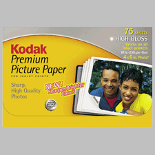 Kodak 4x6.5 Premium Picture Paper, High Gloss, (75 Sheets) 8887713