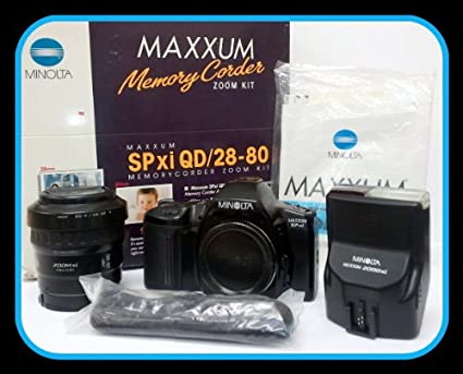 Minolta Maxxum SPxi SLR 35mm with AF 28-80mm Lens & AF Flash 2000xi