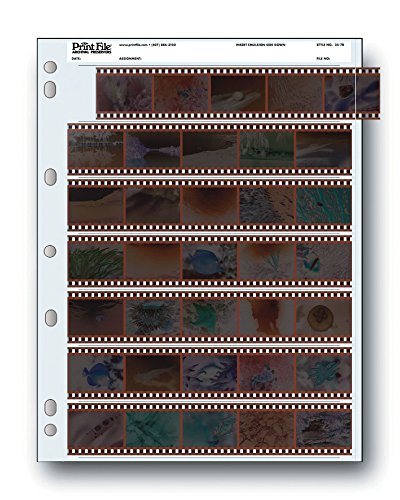 Archival Storage Sheets 35-7B25 for 35mm Film Negatives 7 Strips 25 Pack