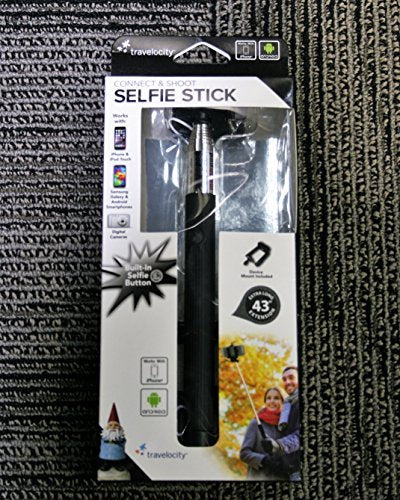 Travelocity Selfie Stick Connect & Shoot Bulit in Button 43'in Extra Long