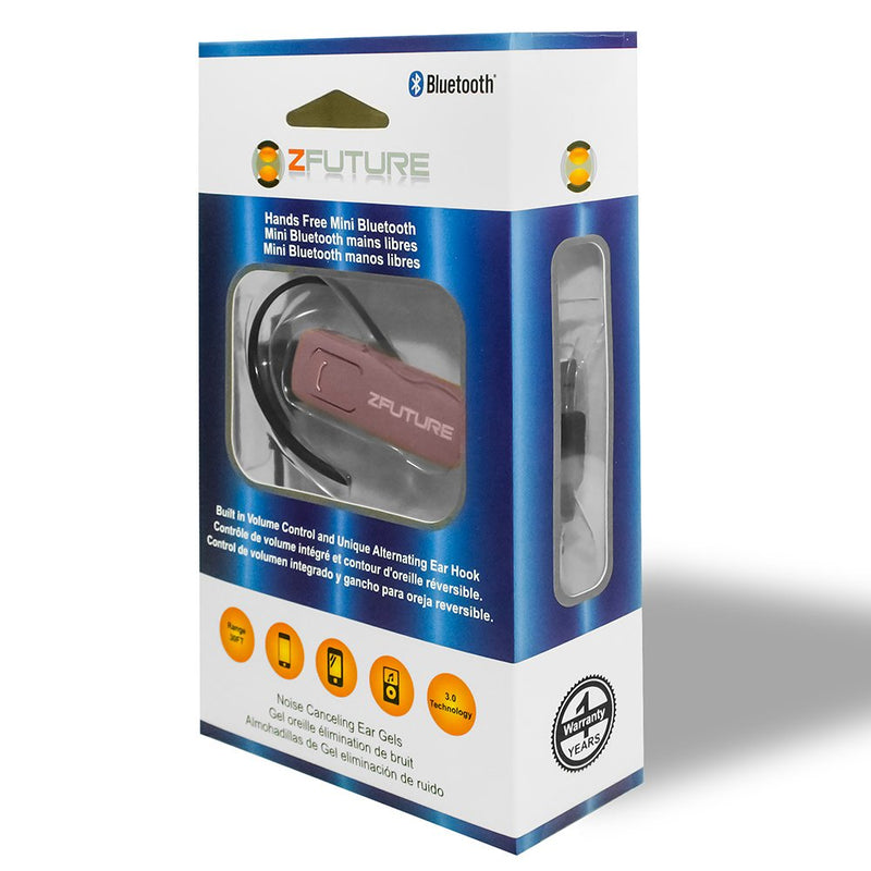 ZFuture Handsfree Mini Bluetooth Headset 3.0 Technology (Ruby) ZFMBTHSRB