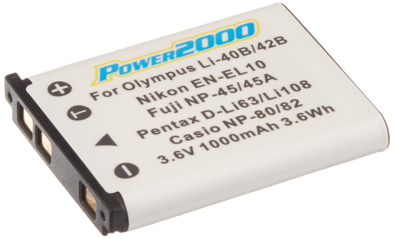 Power2000 ACD-268 Battery for Olympus Li-42B / Nikon EN-EL10 / Pentax D-LI63