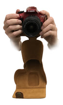 Camson Leather Case for Canon EOS Rebel T7, T6, T5, T3, with 18-55mm Lens (Coffee)