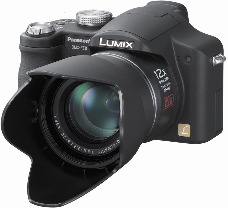 New Panasonic Lumix DMC-FZ8K 7.2MP Digital Camera with 12x Optical Image Stabilized Zoom (Black)-Camera Wholesalers
