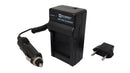 Mini Battery Charger Kit For Canon NB-4L Battery - With fold-in wall plug, car & EU adapters - Replacement For Canon CB-2LV Charger - For Canon PowerShot SD1000, SD40, SD200, SD600, SD960 IS, 100, SD430, SD30, SD1100, SD400, SD300, SD750, SD780 IS, 300, S