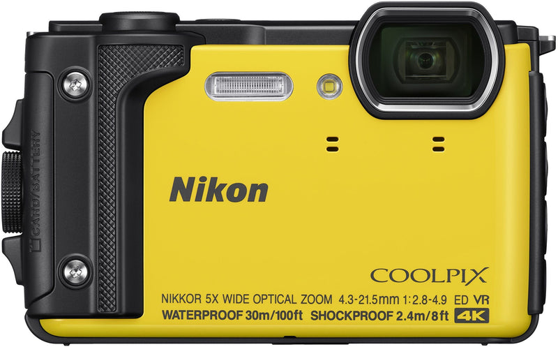 Nikon W300 Waterproof Underwater Digital Camera with 3-Inch TFT LCD, Black