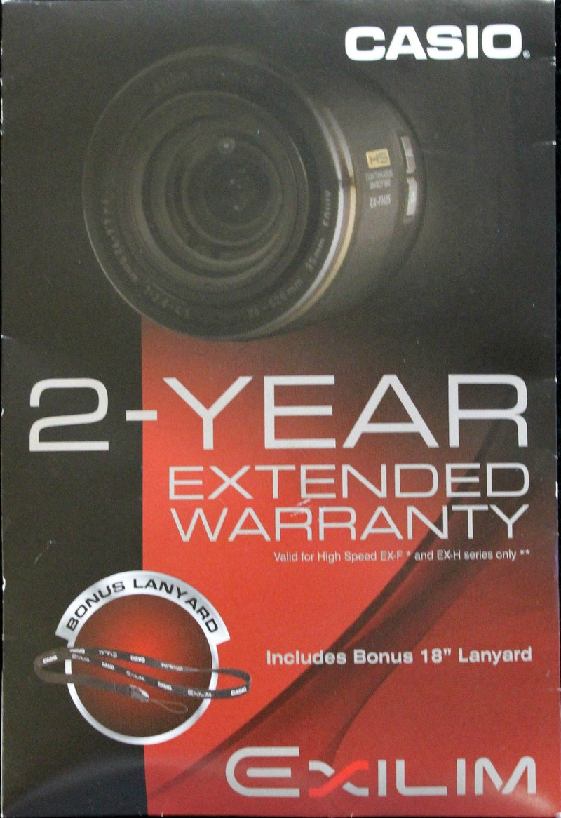 Casio 2-Year Extended Service for EX-F and EX-H model Encludes 18" Lanyard