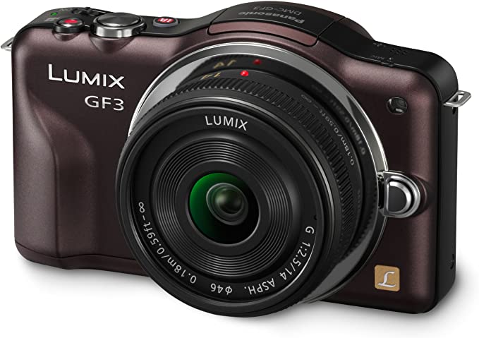 Panasonic Lumix DMC-GF3 Digital Camera with 14mm Lens Kit (Brown)-Camera Wholesalers