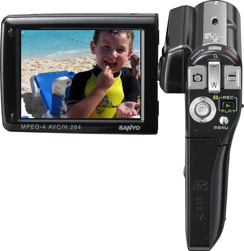 Sanyo VPC-CG65 6MP MPEG4 Flash Memory Digital Camcorder (Black)-Camera Wholesalers