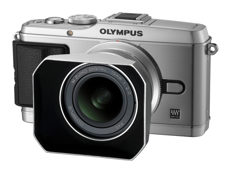 Olympus Metal Hood LH-48 for M.ZUIKO Digital ED 12mm Lens - Silver